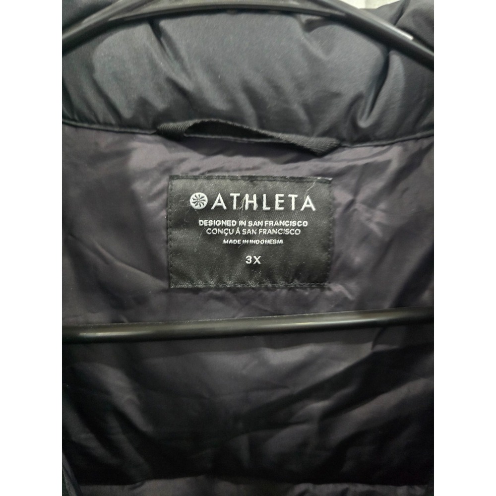Athleta Gilet Downtown Vest Womens Size 3X Black Full Zip Down Quilted Puffer - Picture 2 of 11